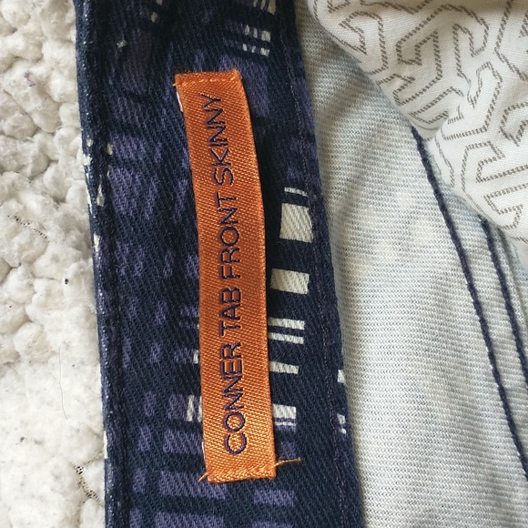 Tory Burch Navy Conner tab front skinny Pants - Picture 4 of 5